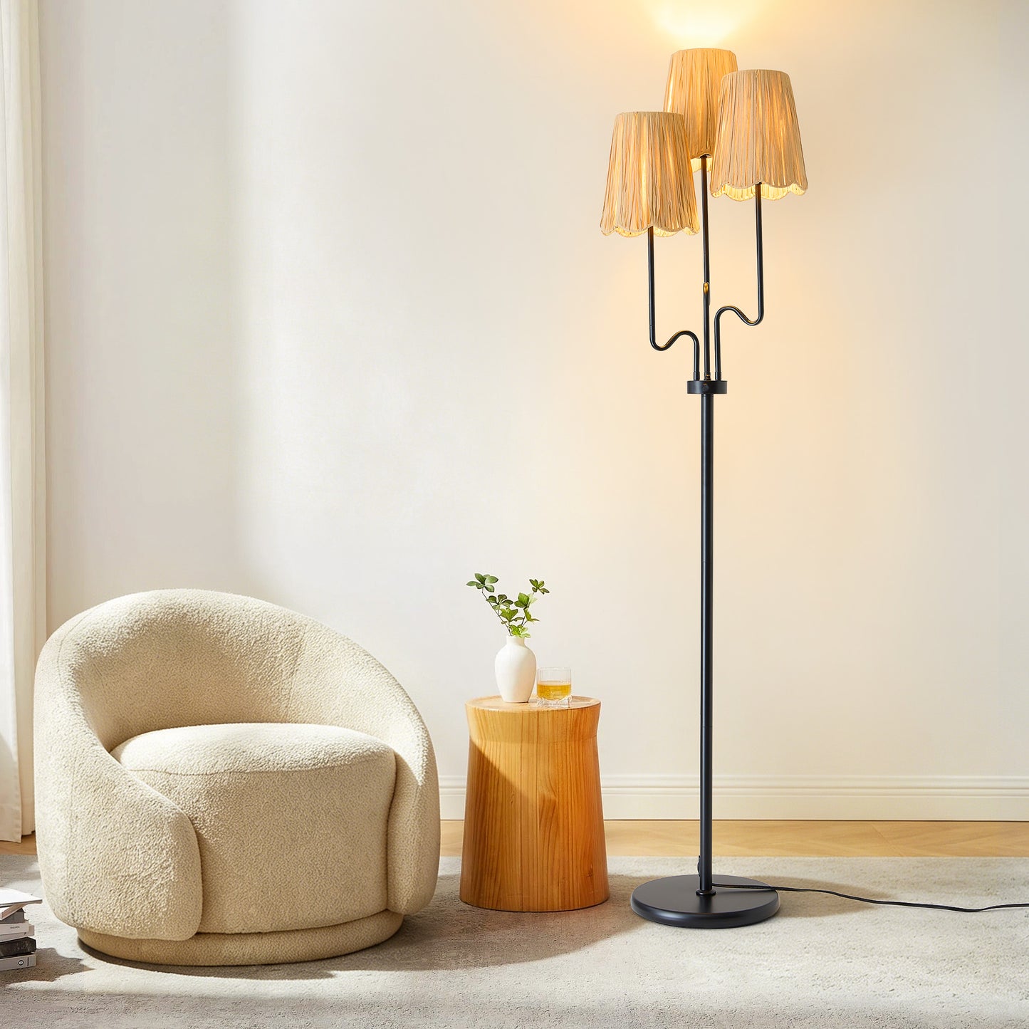 Raffia Floor Lamp (Dimmable Version)
