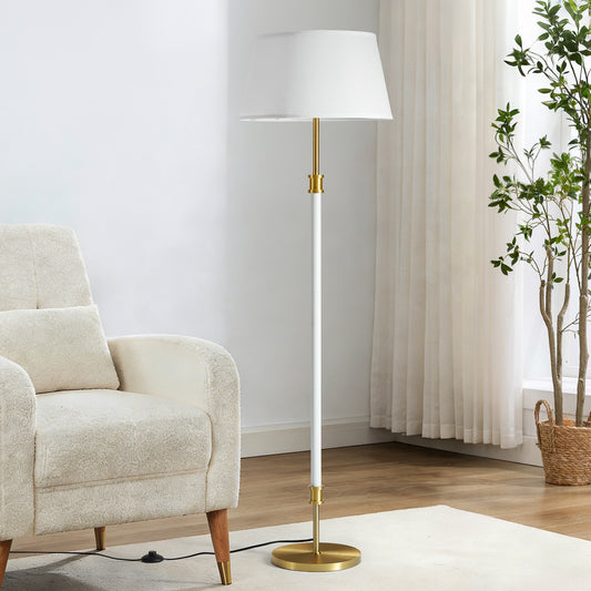 Modern Mid Century Floor Lamp White