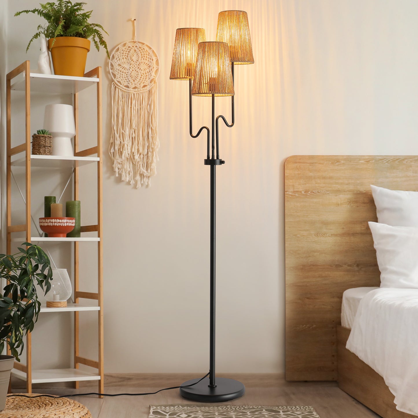 Dimmable Boho Floor Lamp