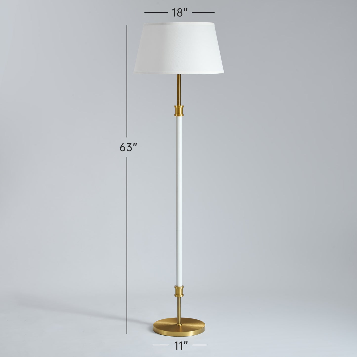 Modern Mid Century Floor Lamp White