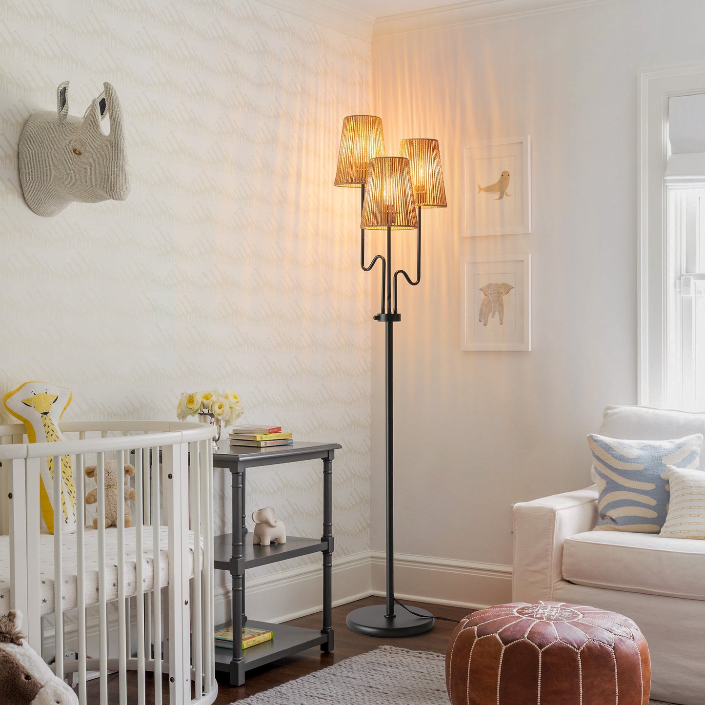 Dimmable Boho Floor Lamp
